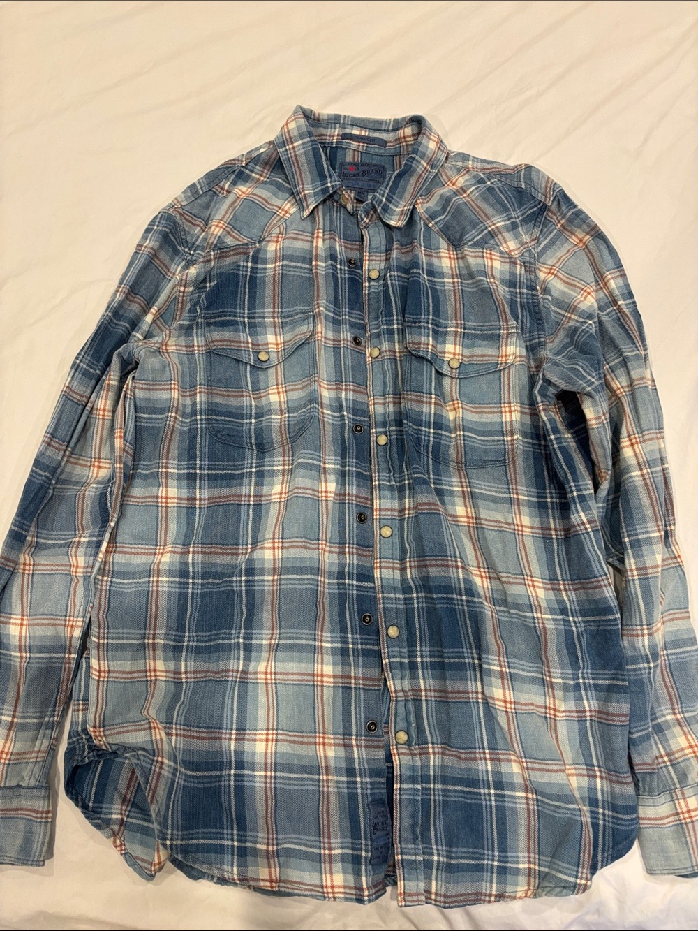 Lucky Men's Blue Plaid Button-Up Shirt